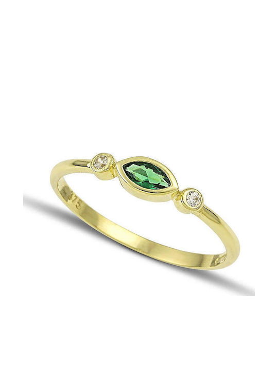 Themelidis Jewels Γυναικείο Δαχτυλίδι με Ζιργκόν από Χρυσό 9Κ