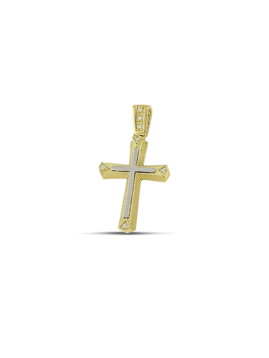 Themelidis Jewels Women's White Gold Cross 14K Double Sided