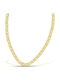 Themelidis Jewels Silver Chain Neck Gold-plated Wide Thickness 6.7mm and Length 45cm