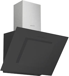 Davoline Feel Glass Chimney Vent Hood 60cm Black