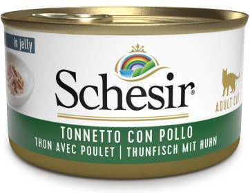 Schesir Cat Jelly Υγρή Τροφή για Ενήλικες Γάτες σε Κονσέρβα με Τόνο και Κοτόπουλο 85gr