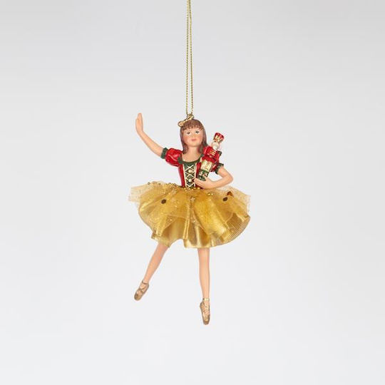 Fabric Gold Ballerina Ornament