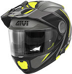 Givi X27 Tourer Flip-Up Helmet with Pinlock and Sun Visor ECE 22.06 1790gr Matt Titanium/Yellow