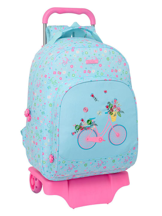 Ghiozdan Scoala cu Roți Safta Bicicleta Albastru 32 X 42 X 15 Cm