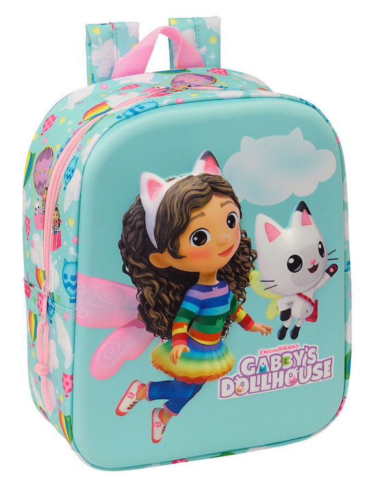 Gabby's Dollhouse Ghiozdan Școlar De Spate Pentru Grădiniță Roz Cu Husă Pentru Sticlă De Apă