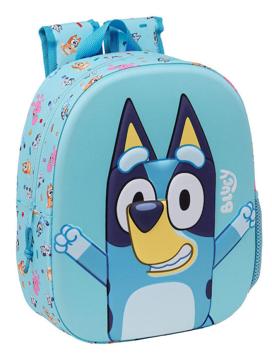 Bluey Sky Blue School Bag 27 X 33 X 10 Cm