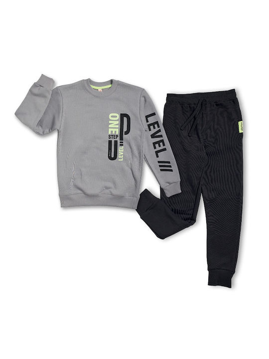 Reflex Copilăresc Set de pantaloni de trening Grey Black