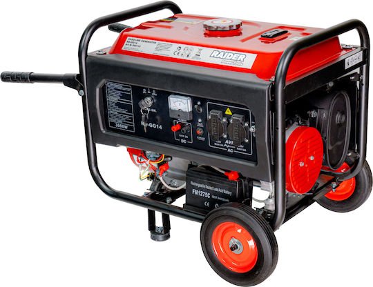 Raider RD-GG14 Generator Gasoline Four-stroke with Handle, Wheels, and Maximum Power 3kVA