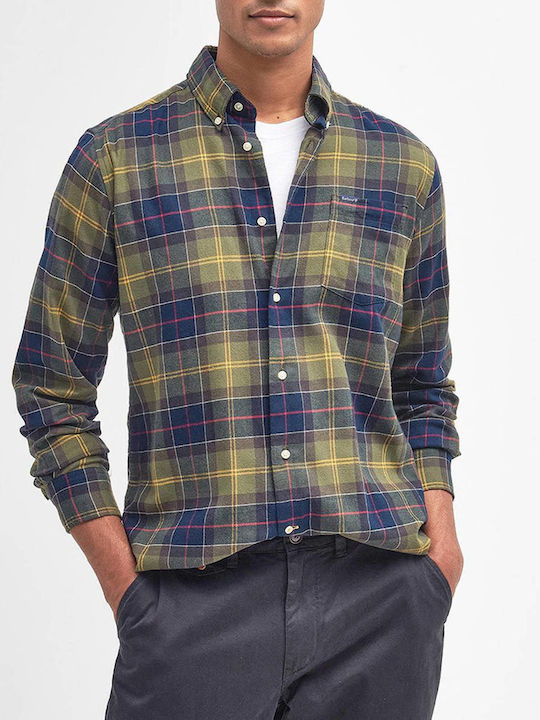 Barbour Cu mânecă lungă Bumbac Cămașă Carou Multi