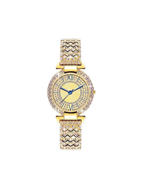 Watch with Gold Metal Bracelet