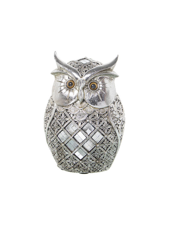 Decorative Figure Alexandra House Living Silver Acrylic Plastic Melamine Owl 12 X 9 X 18 Cm