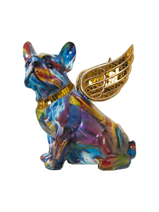 Decorative Figure Alexandra House Living Multicolored Plastic Dog Feathers 23 X 27 X 29 Cm