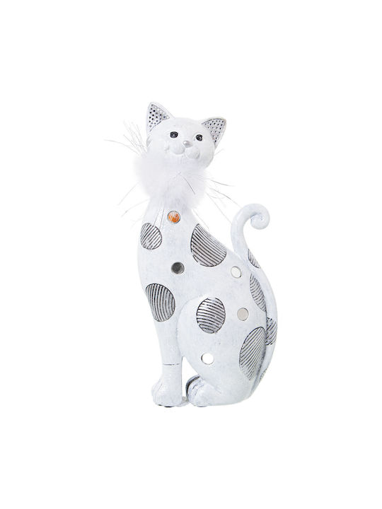 Decorative Figure Alexandra House Living White Acrylic Plastic Melamine Cat 12 X 6 X 26 Cm