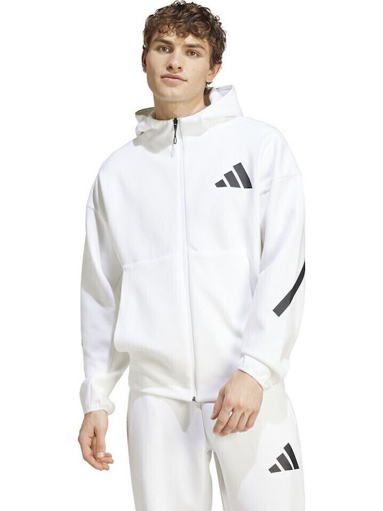adidas Φούτερ με Κουκούλα White JF2443