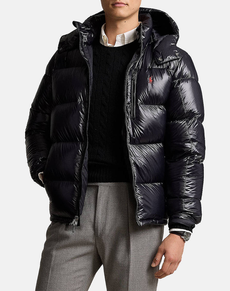 Polo Ralph Lauren フード付き ダウンベスト ブラック XS 黒 Ralph Lauren Χειμωνιάτικο Μπουφάν Puffer Black 710950912001