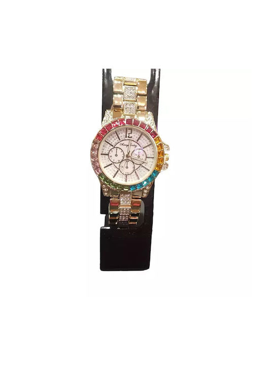 Watch with Gold Metal Bracelet