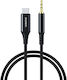 Choetech USB 2.0 Cable USB-C male - 3.5mm Μαύρο 1m