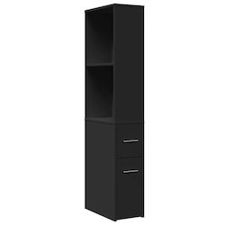 vidaXL Bathroom Cabinet L22xW41xH135cm Black