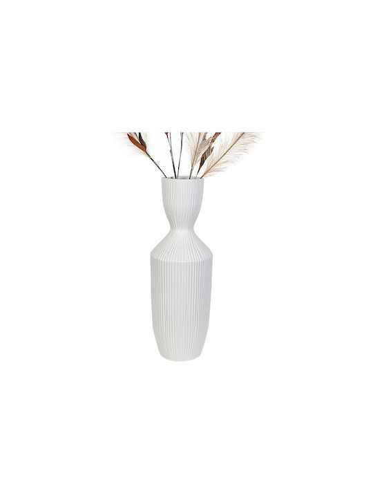 Romimex Decorative Vase White 18x18x49cm