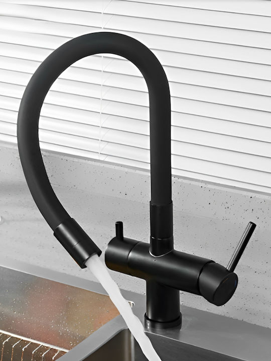 Bonken U-Shaped Kitchen Faucet Counter Black