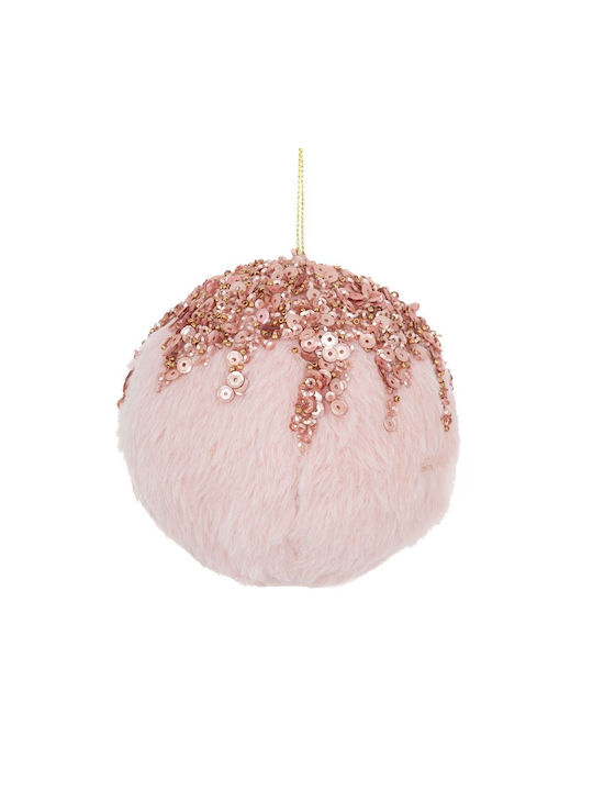 Ornament suspendat Glob Din material textil Roz...