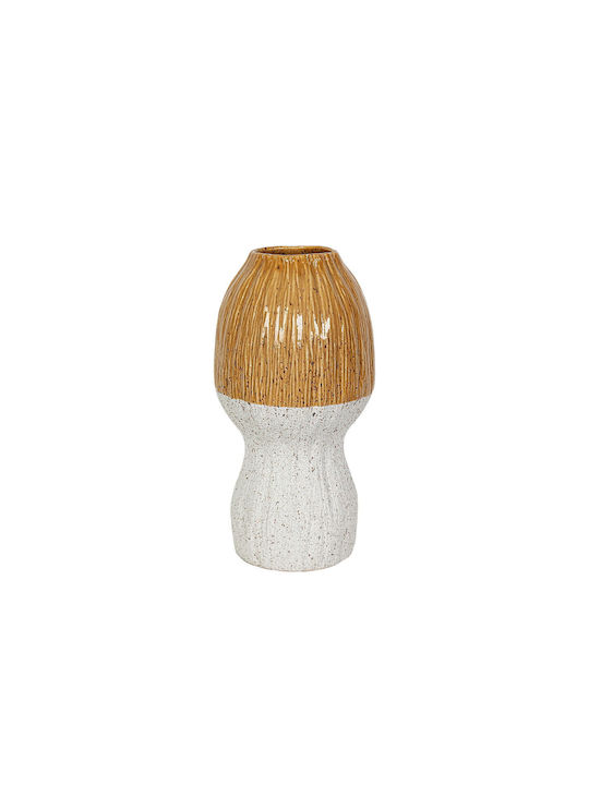 Romimex Decorative Vase Yellow 19x19x37cm