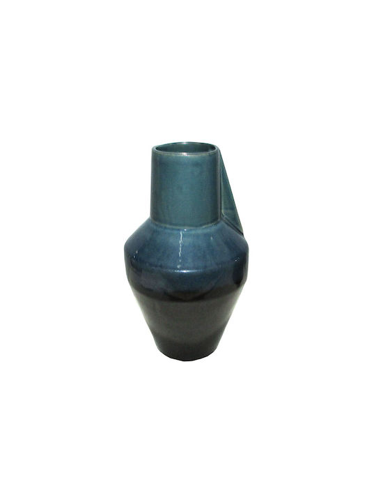 Romimex Decorative Vase Blue 17x17x31cm