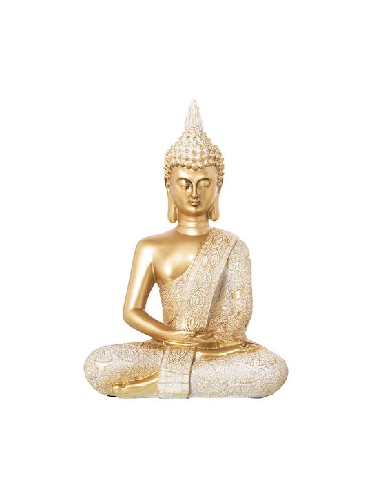 Decorative Figure Alexandra House Living Gold Acrylic Plastic Melamine Buddha