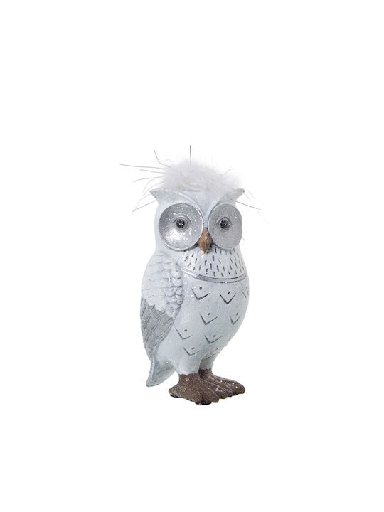 Decorative Figure Alexandra House Living White Silver Acrylic Plastic Melamine Owl