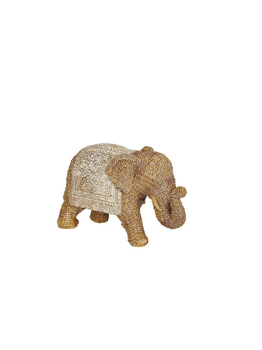 Figurină decorativă Romimex elefant bej natural din polirășină