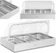 Frühstücksbuffet Display Rolltop-Abdeckung 3x GN 1/3 3x 2,6 L