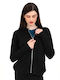 Doca Women's Knitted Cardigan with Zipper Black