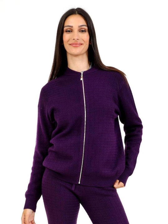 Doca Women's Knitted Cardigan with Zipper MOV