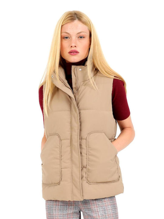 Doca Women's Short Lifestyle Jacket for Winter Beige