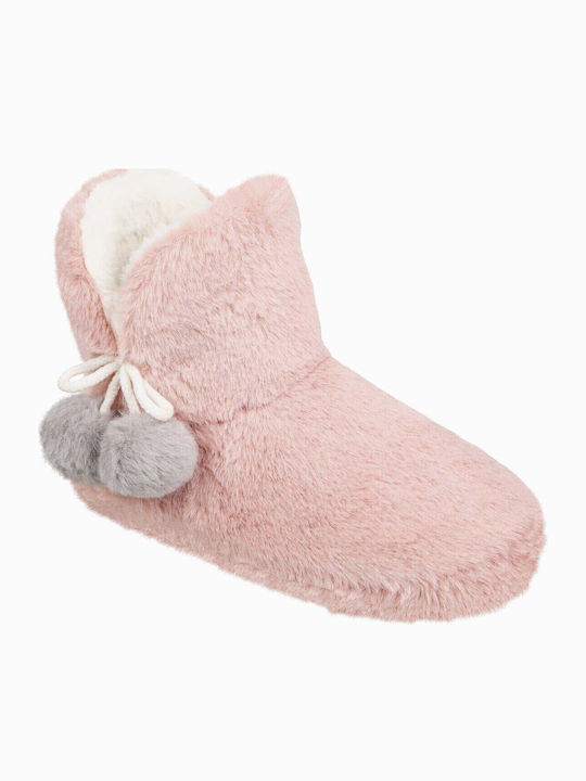 Adam's Shoes Geschlossene Damen Hausschuhe Rosa