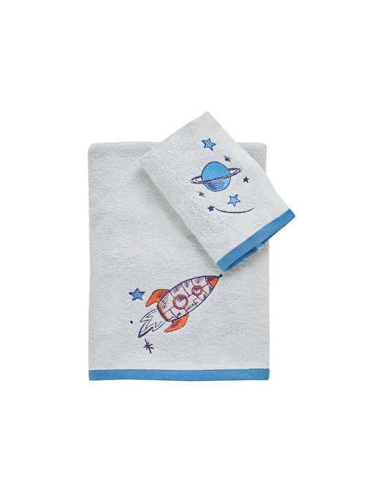 Das Home Set of baby towels 2pcs Grey, Orange Weight 420gr/m²