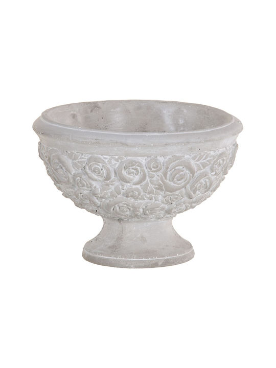 BigBuy Flower Pot 19.5x13.5cm Grey