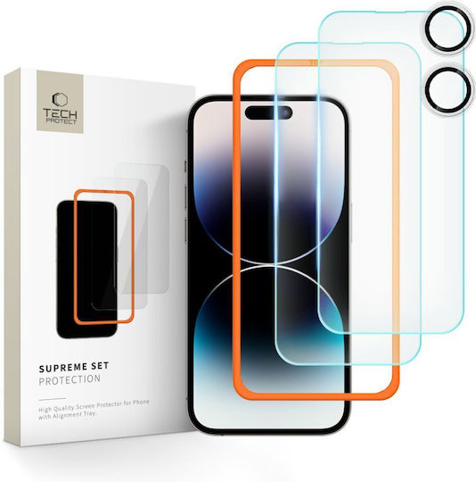 Tech-Protect Supreme Set 0.3mm Tempered Glass (iPhone 16)