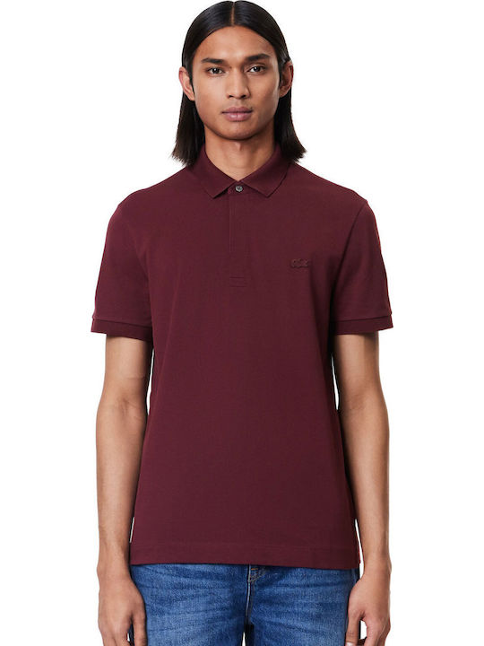Lacoste Paris Polo Short Sleeve Blouse Bordeaux PH5522-BZD