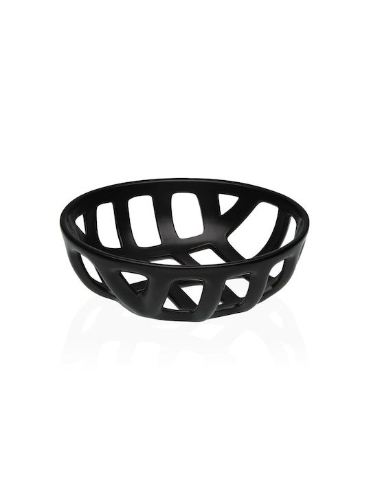 Versa Fruit Bowl Ceramic Black 26.4x8.5x26.4cm