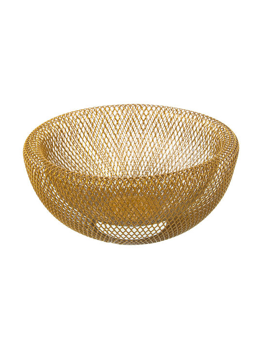 Alexandra House Living Fruit Bowl Metallic Gold 25x12cm