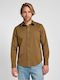 Long-sleeved Cotton Shirt Brown