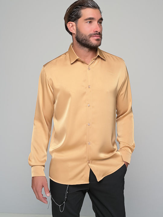 Ben Tailor Langärmlig Hemd Beige