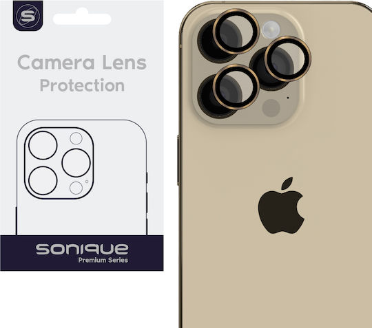 Sonique Camera Protection Tempered Glass Gold for the IPHONE 14 PRO, IPHONE 14 PRO MAX