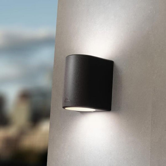 Eurolamp Wall-Mounted Outdoor Spot GX53 IP55 Double Beam 19.2x16.4x16.4 cm
