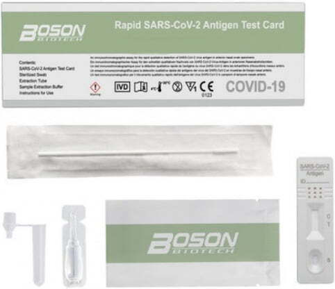 Boson Rapid 25pcs Self-Diagnostic Test for Rapid Detection Antigens with Nasal Sample
