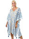 Potre Feminin Caftan de Plajă Blue