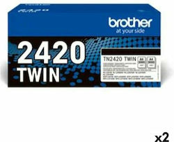 Brother TN-2420 Γνήσιο Multipack Toner Μαύρο 2τμχ