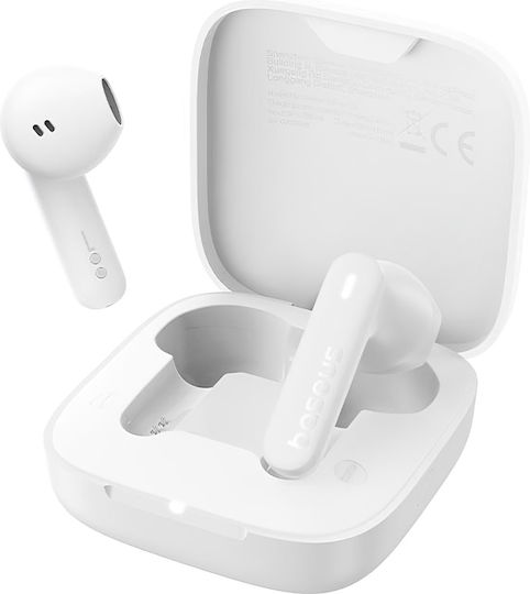 Baseus Bowie E16 In-Ear Bluetooth-Freisprecheinrichtung Kopfhörer mit Schweißresistenz und Ladeetui Weiß