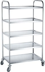 Steel 5-Shelf Waiter's Trolley Hendi 810125 Steel 5-Shelf Waiter's Trolley Hendi 810125